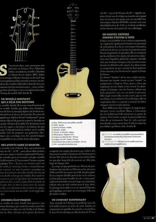 Article sur Yves Ghirotto dans Guitarist Acoustic Page 2